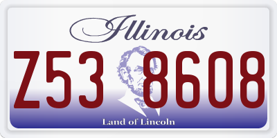 IL license plate Z538608