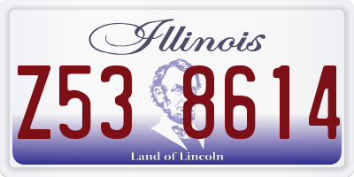 IL license plate Z538614