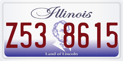 IL license plate Z538615