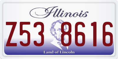 IL license plate Z538616