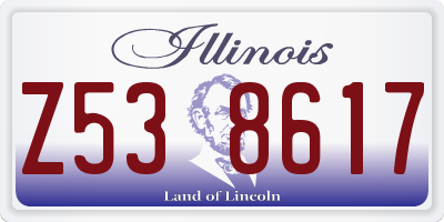 IL license plate Z538617