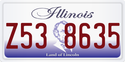 IL license plate Z538635