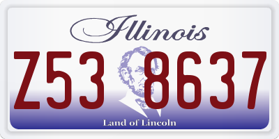 IL license plate Z538637