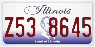IL license plate Z538645