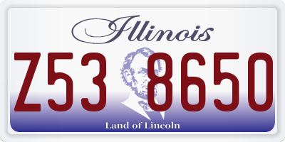 IL license plate Z538650