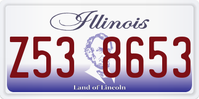 IL license plate Z538653