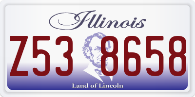 IL license plate Z538658