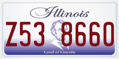 IL license plate Z538660