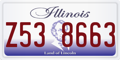 IL license plate Z538663