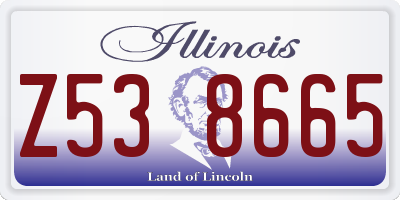 IL license plate Z538665