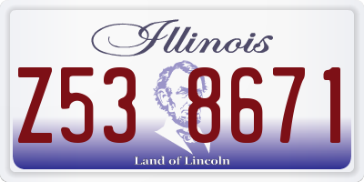 IL license plate Z538671