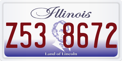 IL license plate Z538672