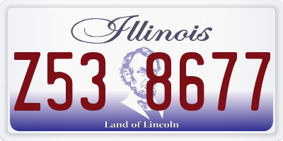 IL license plate Z538677