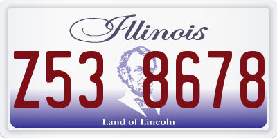 IL license plate Z538678