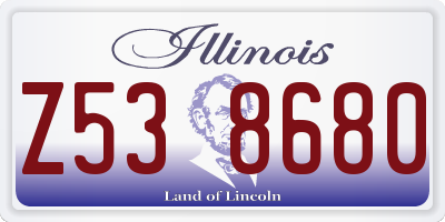 IL license plate Z538680