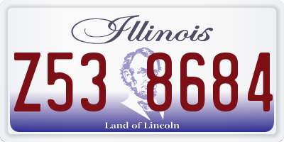 IL license plate Z538684
