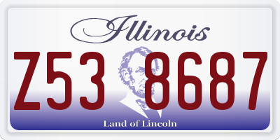 IL license plate Z538687