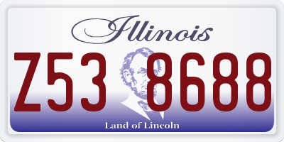 IL license plate Z538688