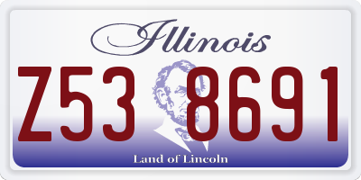 IL license plate Z538691