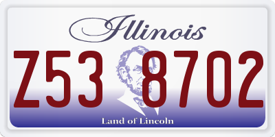 IL license plate Z538702