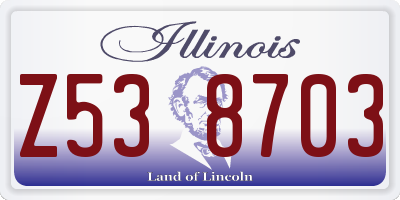 IL license plate Z538703