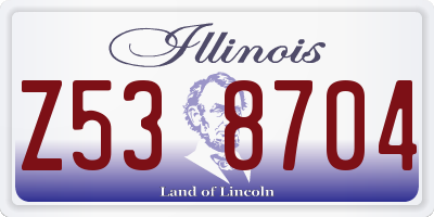 IL license plate Z538704