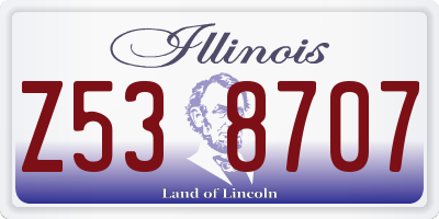 IL license plate Z538707