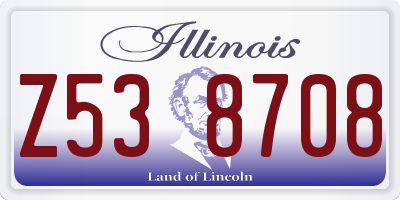 IL license plate Z538708