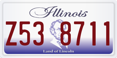 IL license plate Z538711