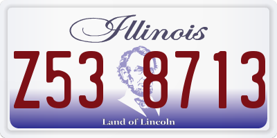 IL license plate Z538713