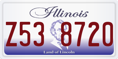 IL license plate Z538720