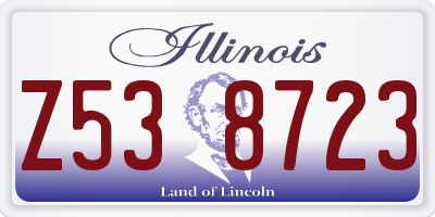 IL license plate Z538723