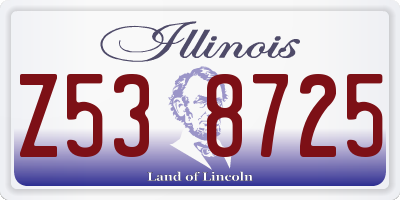 IL license plate Z538725
