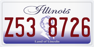 IL license plate Z538726