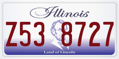 IL license plate Z538727