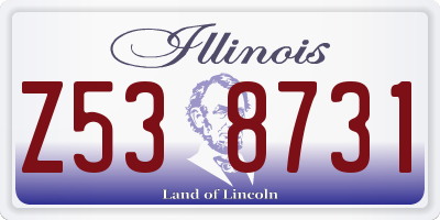 IL license plate Z538731