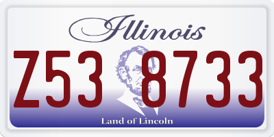 IL license plate Z538733