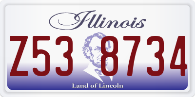 IL license plate Z538734