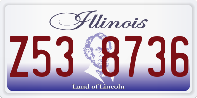 IL license plate Z538736