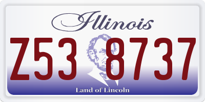 IL license plate Z538737