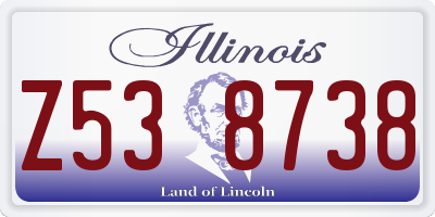 IL license plate Z538738