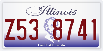 IL license plate Z538741