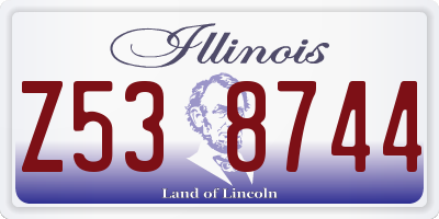 IL license plate Z538744