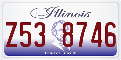 IL license plate Z538746