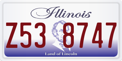 IL license plate Z538747