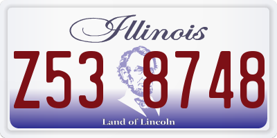 IL license plate Z538748