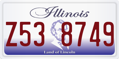 IL license plate Z538749