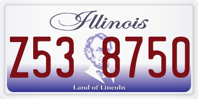 IL license plate Z538750