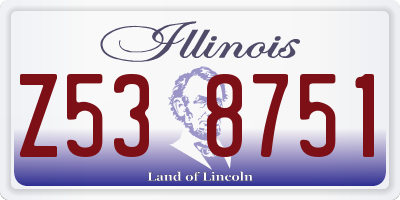 IL license plate Z538751