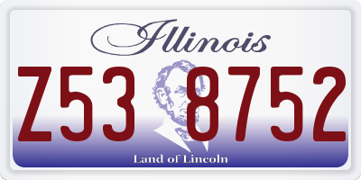 IL license plate Z538752